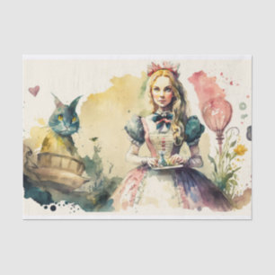 Alice im Wunderland Aquarellkaninchen Seidenpapier