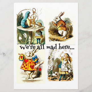 Alice im Wunderland Art|Geschenk für Kaninchenlieb Menükarte