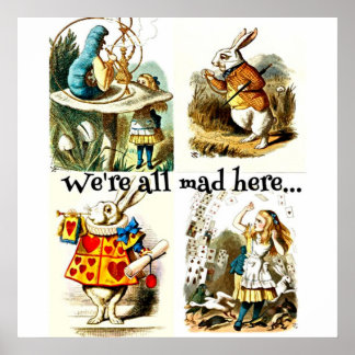 Alice im Wunderland Art|Geschenk für Kaninchenlieb Poster