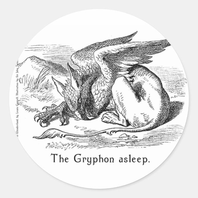 Alice im Wunderland Art Stickers in 2 Größen (Vorderseite)