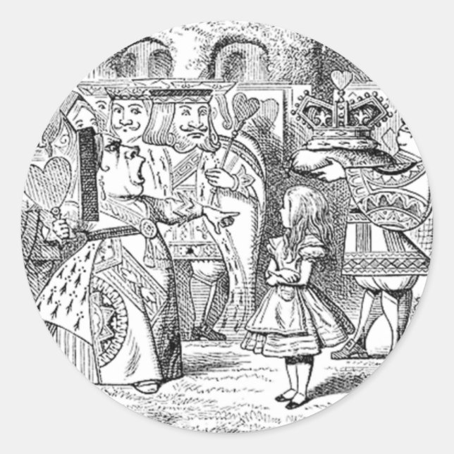 Alice im Wunderland Art Stickers in 2 Größen (Vorderseite)