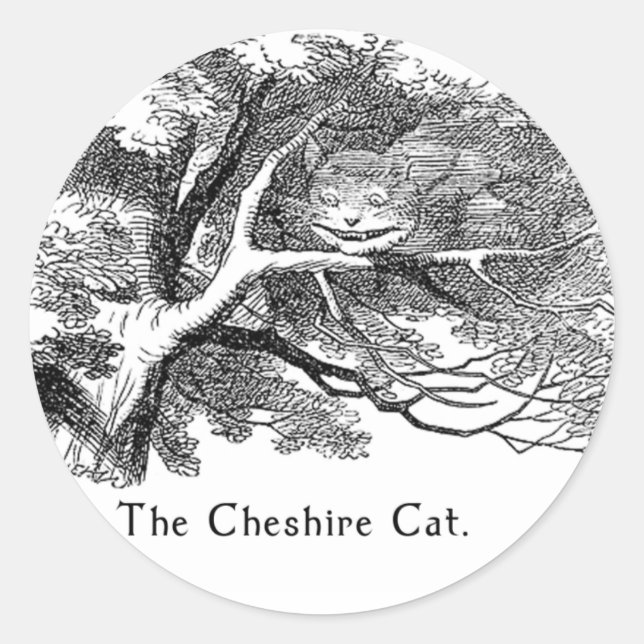 Alice im Wunderland Art Stickers in 2 Größen (Vorderseite)