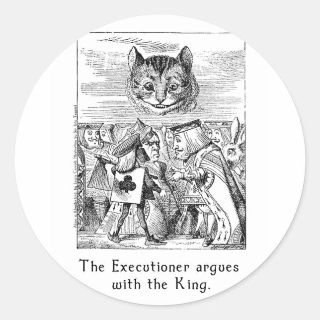 Alice im Wunderland Art Stickers in 2 Größen (Vorderseite)