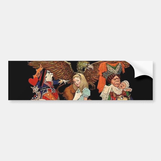 Alice im Wunderland Autoaufkleber (Vorne)