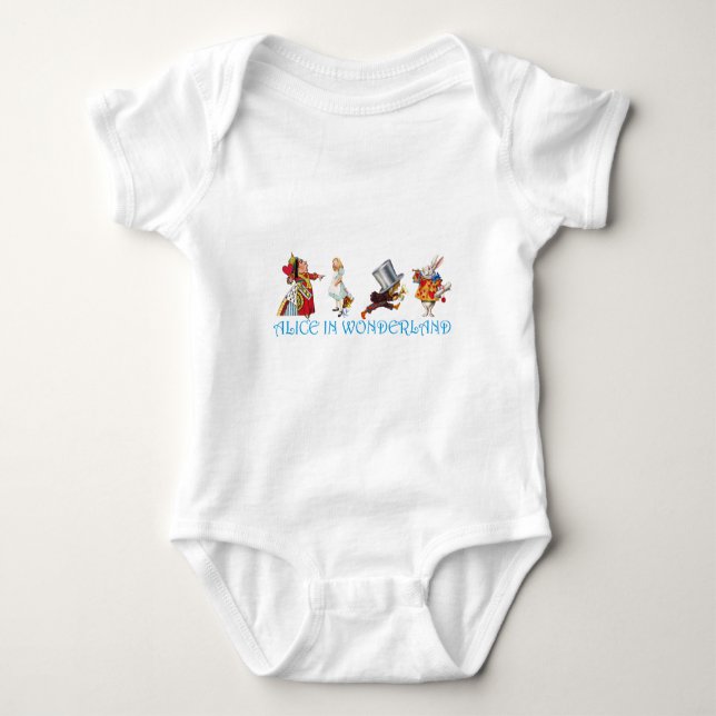 ALICE IM WUNDERLAND BABY STRAMPLER (Vorderseite)