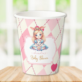 Alice im Wunderland Babydusche Pappbecher