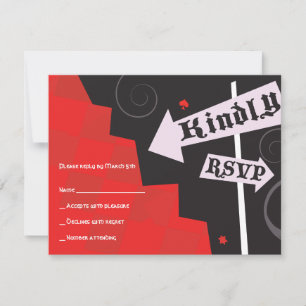 ALICE IM WUNDERLAND-Bat Mitzvah-Antwortkarte RSVP Karte