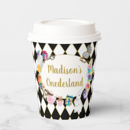 Alice im Wunderland Birthday Onederland Pappbecher