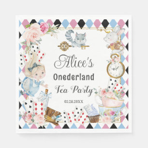 Alice im Wunderland Birthday Tea Party Serviette