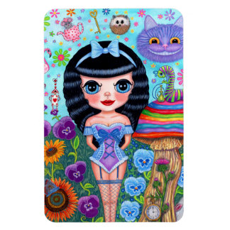 Alice im Wunderland Black Hair Cheshire Katzenkatz Magnet