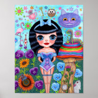 Alice im Wunderland Black Hair Cheshire Katzenkatz