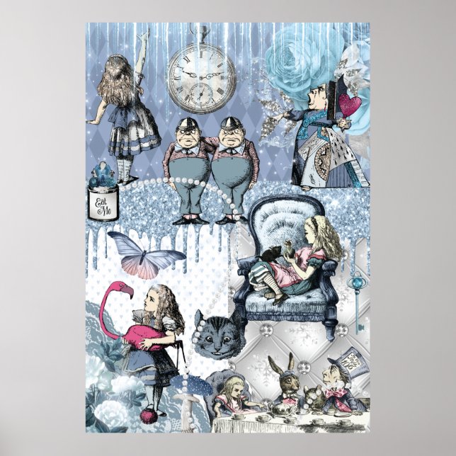 Alice im Wunderland Blue Poster (Vorne)