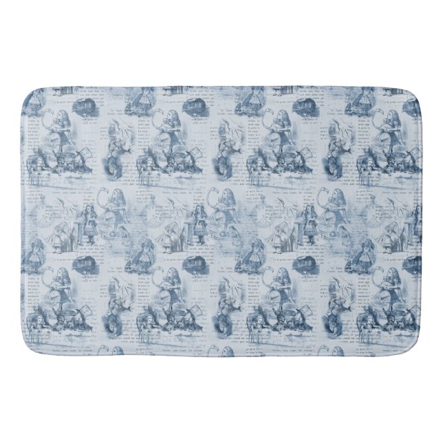 Alice im Wunderland Blue Vintag Book Bathmat Badematte (Vorderseite)