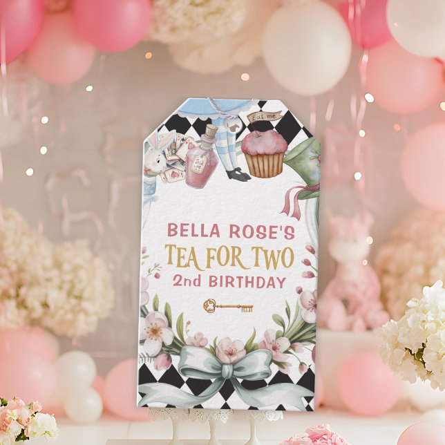 Alice im Wunderland Blume 2. Geburtstag Geschenkanhänger (Von Creator hochgeladen)