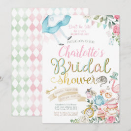 Alice im Wunderland Brautparty Einladung