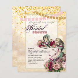 Alice im Wunderland Brautparty Tee Party Einladung