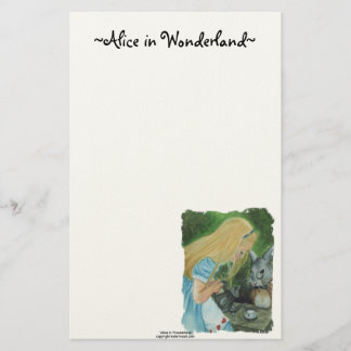 Alice im Wunderland-Briefpapier Briefpapier