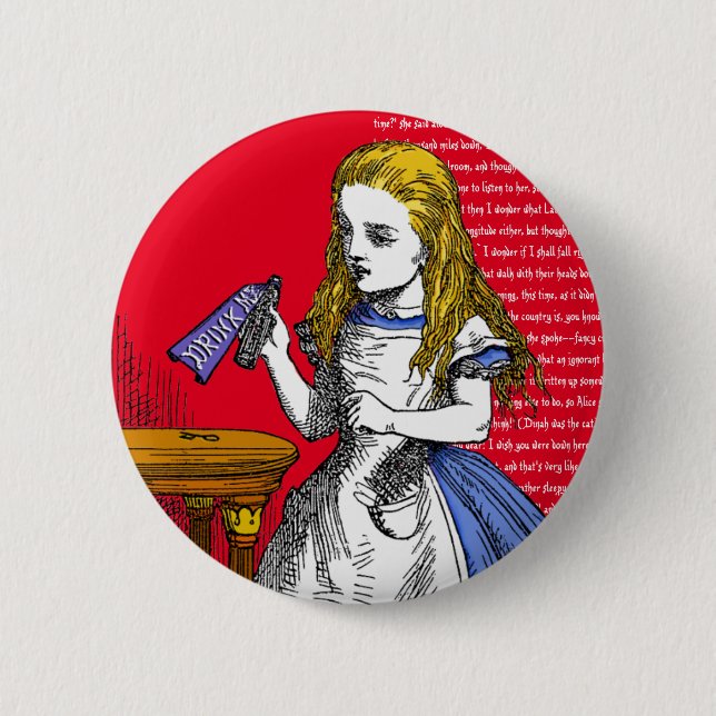 Alice im Wunderland Button (Vorderseite)