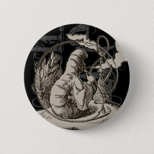 Alice im Wunderland Caterpillar Grunge (Single) Button