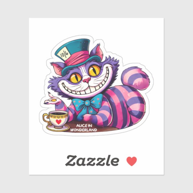 Alice im Wunderland Cheshire Cat Aufkleber (Blatt)