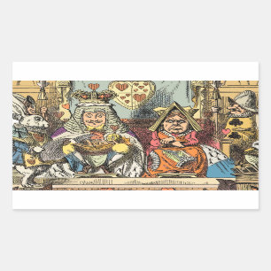 Alice im Wunderland Cheshire Cat Characters Rechteckiger Aufkleber