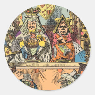 Alice im Wunderland Cheshire Cat Characters Runder Aufkleber