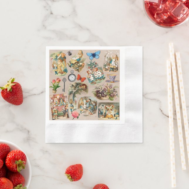 Alice im Wunderland Cheshire Cat Characters Serviette (Beispiel)