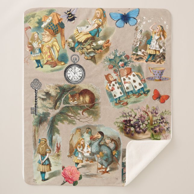 Alice im Wunderland Cheshire Cat Characters Sherpadecke (Vorderseite)