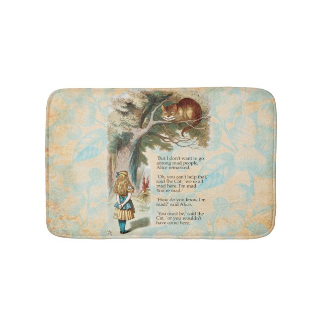 Alice im Wunderland Cheshire Cat Mad Badematte (Vorderseite)