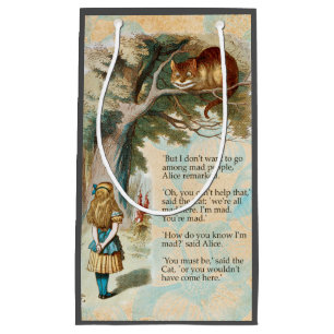 Alice im Wunderland Cheshire Cat Mad Kleine Geschenktüte