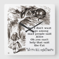 Alice im Wunderland; Cheshire Cat mit Alice