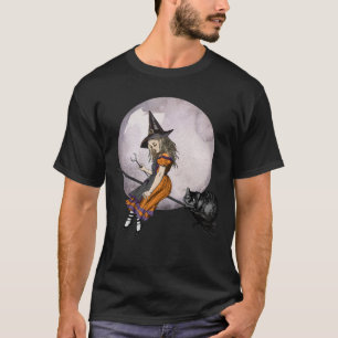 Alice im Wunderland Cheshire Cat Moon Halloween T-Shirt