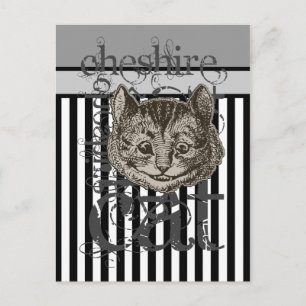 Alice im Wunderland Cheshire-Katze Grunge Postkarte