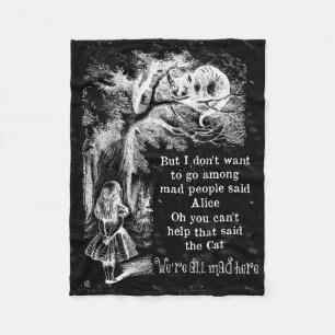 Alice im Wunderland; Cheshire-Katze mit Alice Fleecedecke