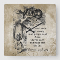 Alice im Wunderland; Cheshire-Katze mit Alice