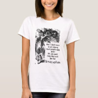 Alice im Wunderland; Cheshire-Katze mit Alice