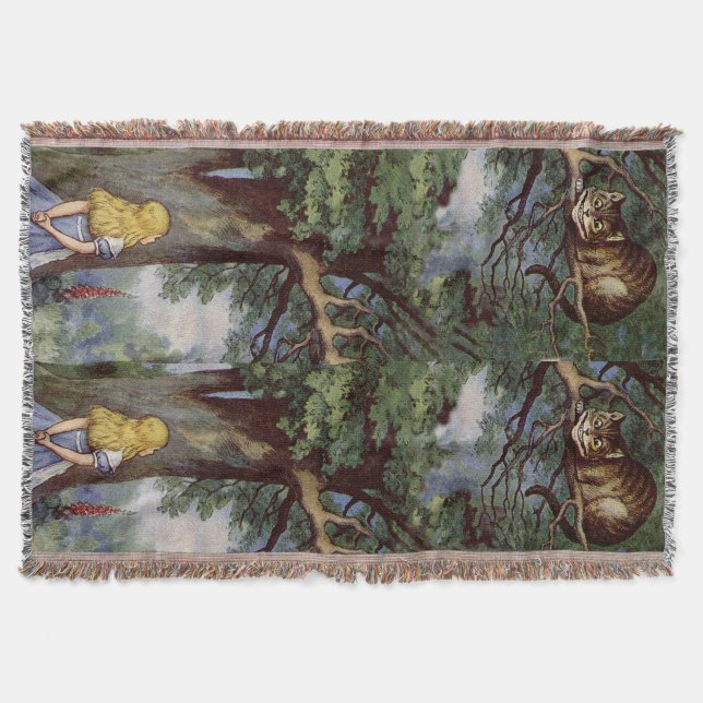 Alice im Wunderland-Cheshire-Katzethrow-Decke Decke (Vorderseite)