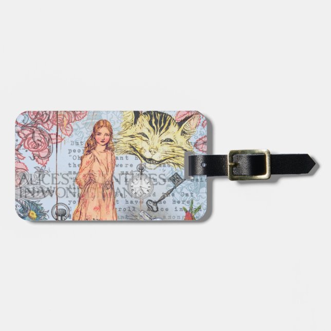 Alice im Wunderland Classic Cheshire Rabbit Alice Gepäckanhänger (Vorderseite horizontal)