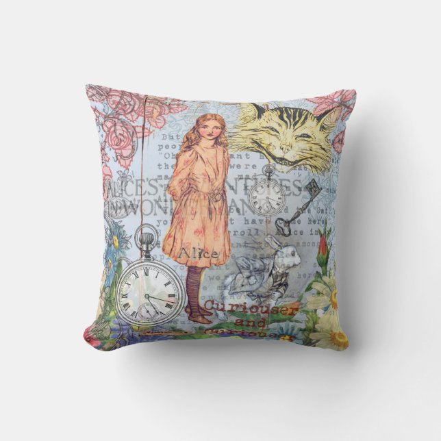 Alice im Wunderland Classic Cheshire Rabbit Alice Kissen (Vorderseite)