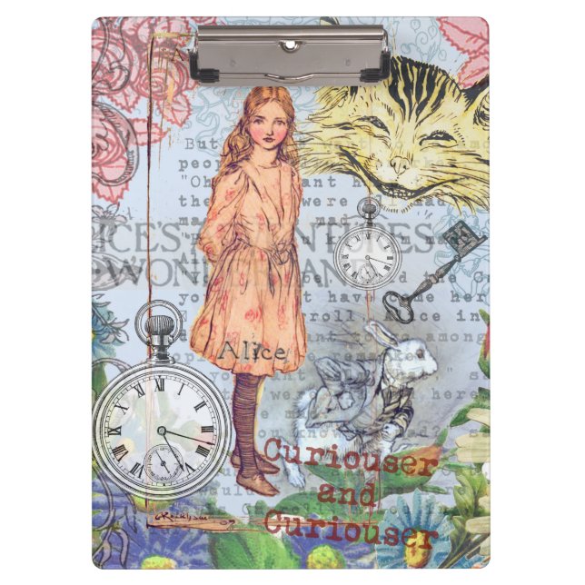 Alice im Wunderland Classic Cheshire Rabbit Alice Klemmbrett (Vorderseite)
