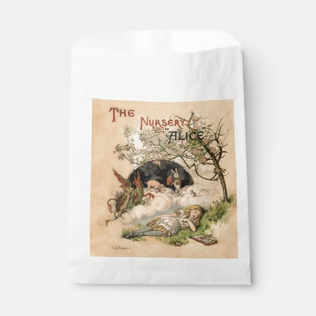 Alice im Wunderland Classic Illustration Geschenktütchen (Vorderseite)