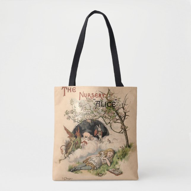 Alice im Wunderland Classic Illustration Tasche (Vorderseite)