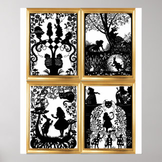 Alice im Wunderland Collage Poster