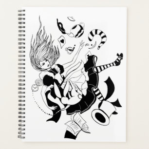 Alice im Wunderland. coole grafische Darstellung Planer