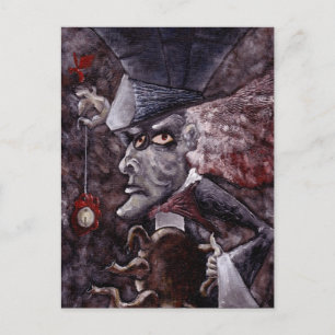 Alice im Wunderland Cubist MAD HATTER Postcard Postkarte