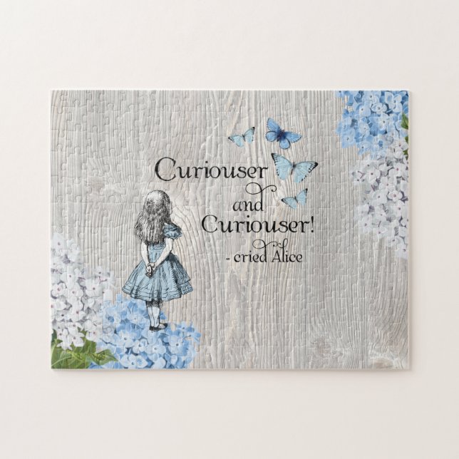 Alice im Wunderland Curiouser Floral Jigsaw Puzzle (Horizontal)