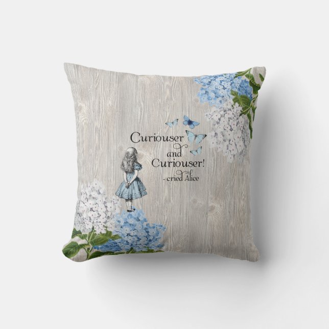 Alice im Wunderland Curiouser Floral Throw Kissen (Vorderseite)