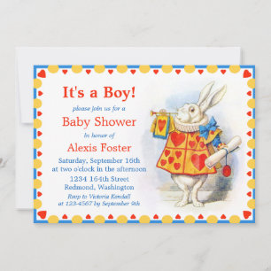 Alice im Wunderland Custom Baby Shower Einladungen