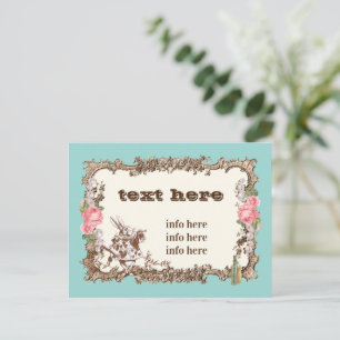 Alice im Wunderland danke Ihnen Postcard Einladungspostkarte