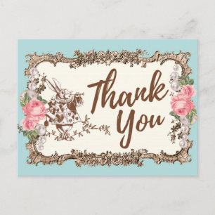 Alice im Wunderland danke Ihnen Postcard Einladungspostkarte